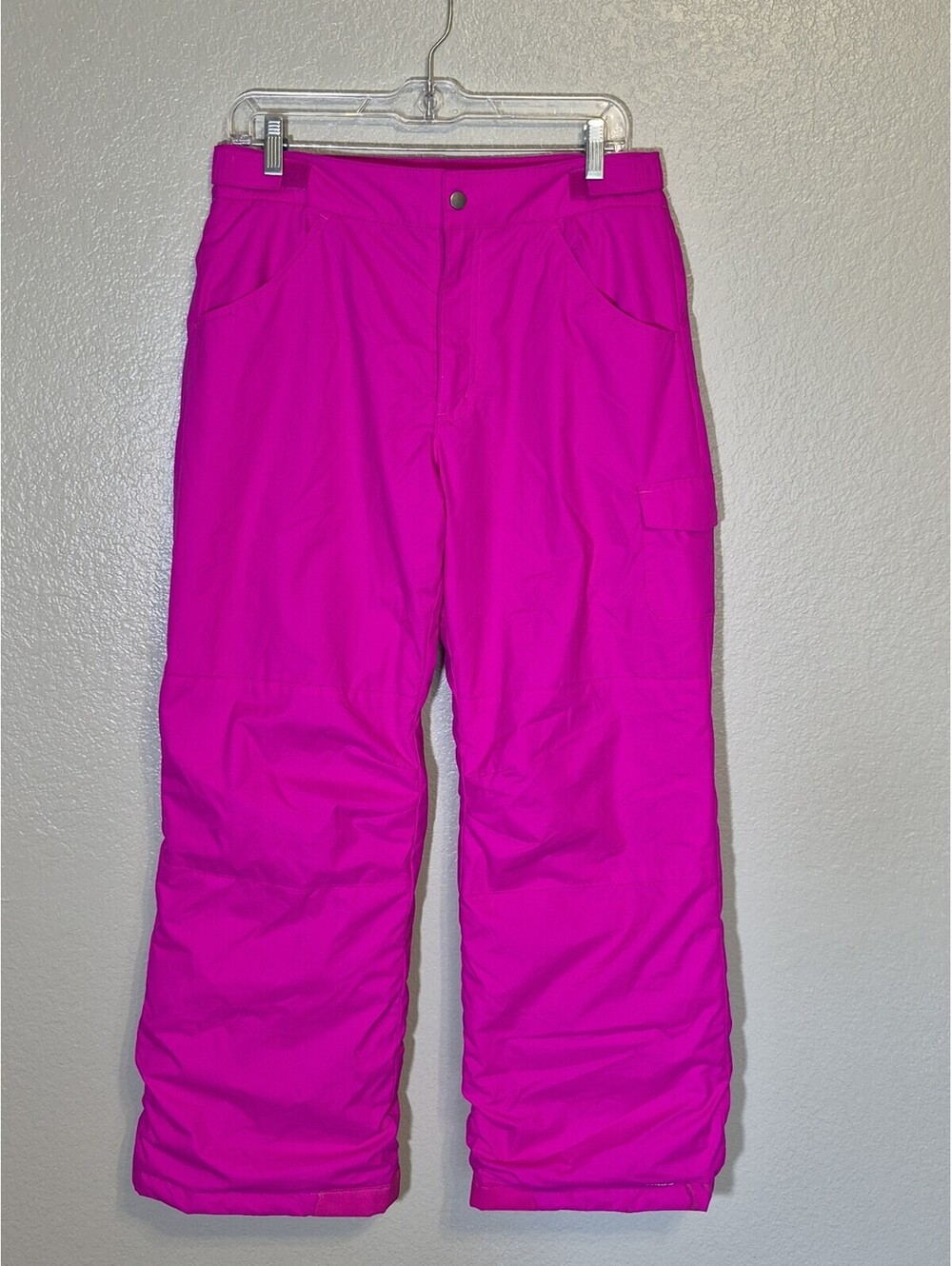 COLUMBIA Hot Pink Nylon INSULATED SNOW PANTS Winter Ski Snowboard Teen Girls XL